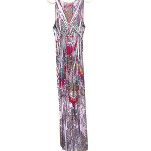 One World colorful micro jersey maxi dress